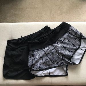 2-Pairs Lululemon Speed Shorts Size 2